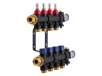 503204 Колектор пластиковий на 4 контури з витратомірами Tervix Pro Line
