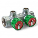 Розподільча гребінка з регулюючими вентилями 2 контури 3/4''x1/2", латунь, Tervix Pro Line WD (392012)