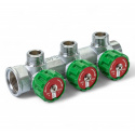 Розподільча гребінка з регулюючими вентилями 3 контури 3/4''x1/2", латунь, Tervix Pro Line WD (393012)