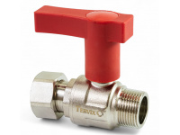 337222 Кран кульовий з американкою для гарячої води (червоний), 3/4'', латунь, Tervix Pro Line WD