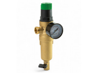 365012 Фільтр самопромивний із редуктором 1/2", латунна колба, Tervix Pro Line WD