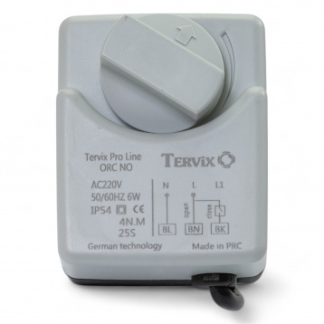 201022 2-ходовий кульовий клапан н/з 3/4" DN20 з електроприводом Tervix Pro Line ORC