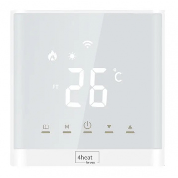 4HEAT Wi-Fi терморегулятор теплого пола Белый Сенсорный (4HT.AE667.WF)