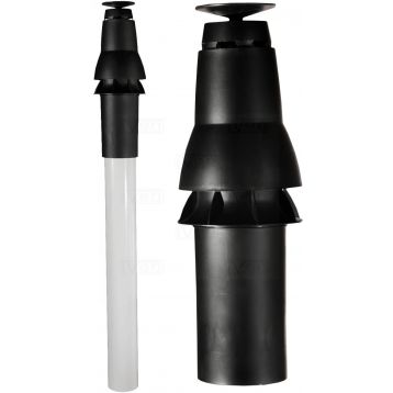 Дымоход коаксиальный ветрозащитный для конденсационных котлов вертикальная d60/100 - 1