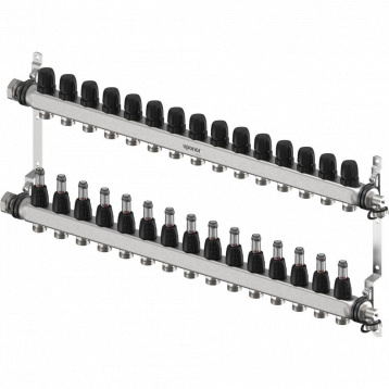 Колектор (нержавійка) з витратомірами Smart S / Vario S FM 01 НГ x 15 х 3/4" (1140846)