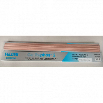 Припой твердый медно фосфорный Cu-Rophos 2 (2% серебра) 1кг FELDER GmbH (Германия) (333120501)