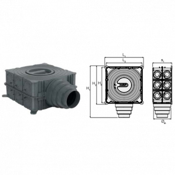 Розподільчий вентиляційний короб 0125-160-180-200 ARIASILENT BOX 18 Valsir S.p.A. (VS0435165)