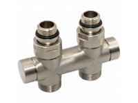 Вузел відсікаючий TWIN BRUSH SILVER прямий 01/2" З x 3/4" EK 50 мм Carlo Poletti Srl (V48510JSB) - 1