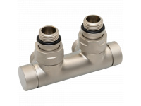 Узел отсек. TWIN SATIN NICKEL угловой 01/2" С x 3/4" EK 50 мм Carlo Poletti Srl (V48110LSB) - 1