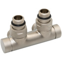 Вузел відсік. TWIN SATIN NICKEL кутовий 01/2" З x 3/4" EK 50 мм Carlo Poletti Srl (V48110LSB)