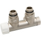 Вузел терм. TWIN THERMO SATIN NICKEL кутовий ЛІВИЙ 01/2" З x 3/4" EK 50 мм (V37110LSBSX) - 1