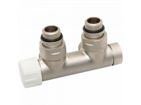 Узел терм. TWIN THERMO SATIN NICKEL угловой ЛЕВЫЙ 01/2" С x 3/4" EK 50 мм (V37110LSBSX) - 1