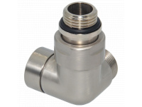 Кран відсікаючий трьохосьовий BRUSH SILVER 01/2" х 24-19 DX (правий) CORNER (V74211JDX) - 1