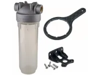 Фільтр-колба антимікробна DP MONO SANIC BG (сіра) 1/2" OT (латунь) 10" 45°C 8 bar KIT (SA1380302) - 1