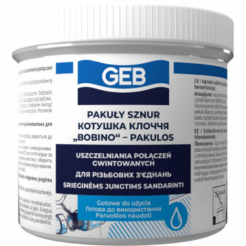 Пакля в контейнере 80 г GEB (515033 / 515030) - 1
