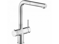 KITCHEN Змішувач для кухні (Inox brushed) з підключенням фільтру NOBILI (LV129117/3VIX)