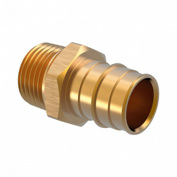 Штуцер латунь Q&E с наружной конусной резьбой Ø32 х R1" ЗP Uponor GmbH (1047191 / 1145676)
