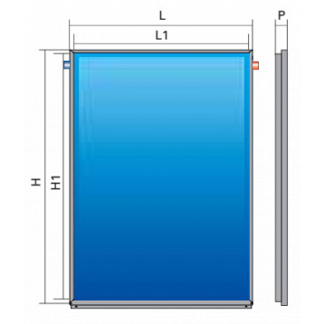 Сонячний колектор VT вертикальний 1250 x 2000 x 85 мм Ø22 10 bar 199° C Cordivari srl (3400306501350)