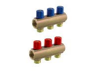KIT239E650 Комплект колекторів Ø1" х 9 х 3/4"ЗР (червоний + синій) I50 мм BIANCHI F.LLI S.P.A. - 1