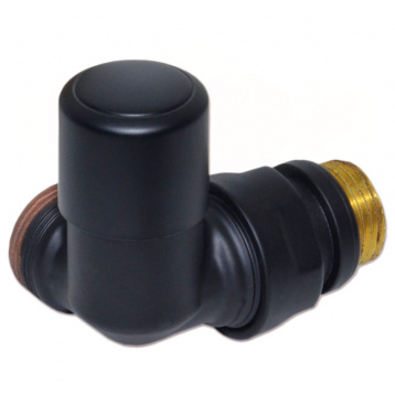 Кран отсекающий трехосный Carlo Poletti BLACK MATTE d1/2" х 24-19 DX (правый) FIRST CORNER (V174211EFS9005ODX)