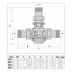 CALEFFI Biomass Клапан антиконденсационный для твердотопливного котла d1" 55°C (280065)