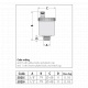 CALEFFI Воздухоотводчик MINICAL автоматический вертикальный d1/2" С 120°C 10 bar (502040) - 1