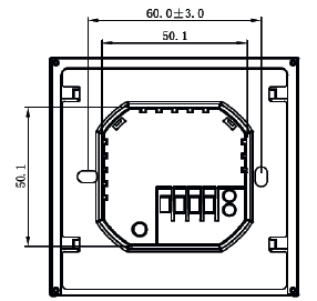Термостат з ZigBee управлінням Tervix Pro Line для водяної/електричної теплої підлоги. Розміри3