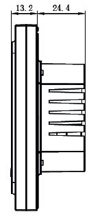 Термостат з ZigBee управлінням Tervix Pro Line для водяної/електричної теплої підлоги. Розміри2